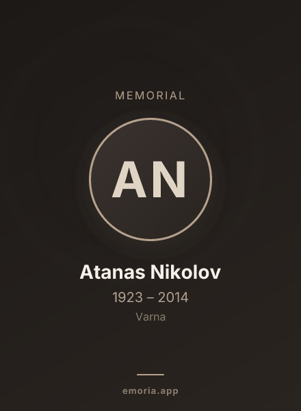 Memorial portrait of Atanas Nikolov