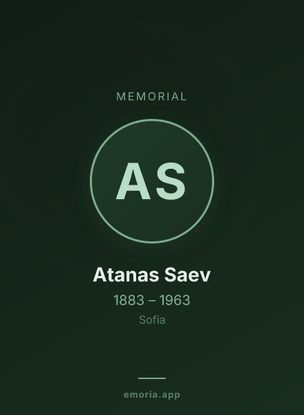 Memorial portrait of Atanas Saev