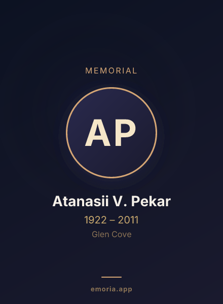 Memorial portrait of Atanasii V. Pekar