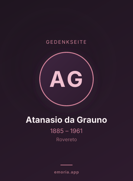 Gedenkportrait von Atanasio da Grauno
