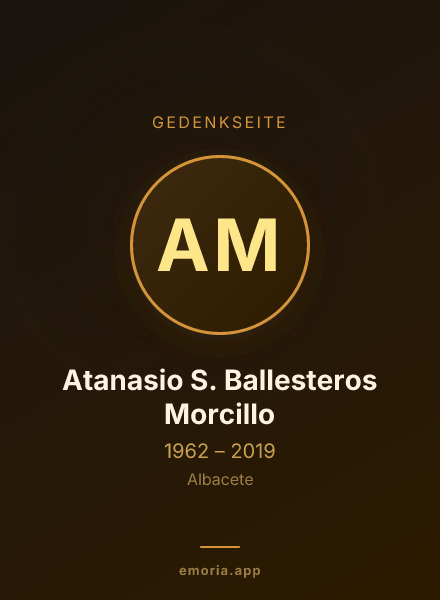 Gedenkportrait von Atanasio S. Ballesteros Morcillo