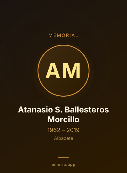 Memorial portrait of Atanasio S. Ballesteros Morcillo