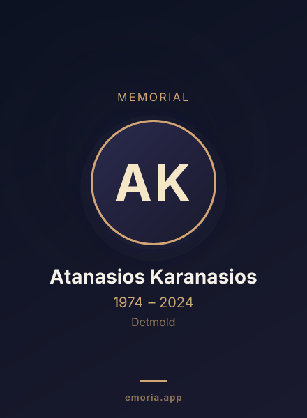 Memorial portrait of Atanasios Karanasios
