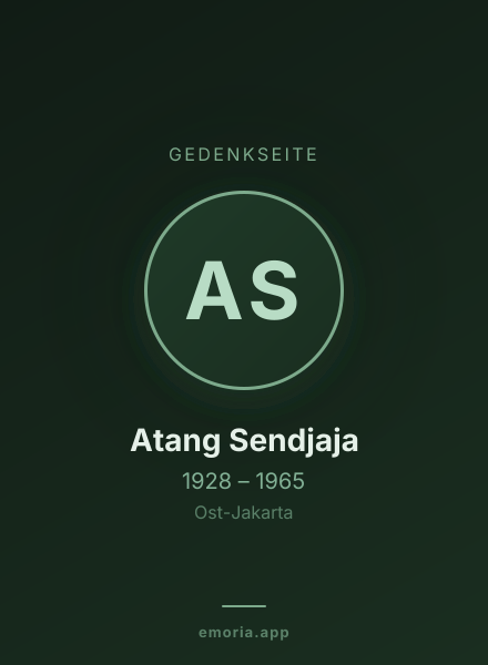 Gedenkportrait von Atang Sendjaja