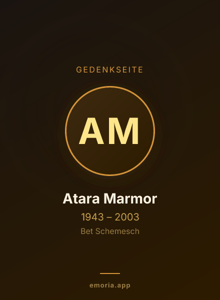 Gedenkportrait von Atara Marmor