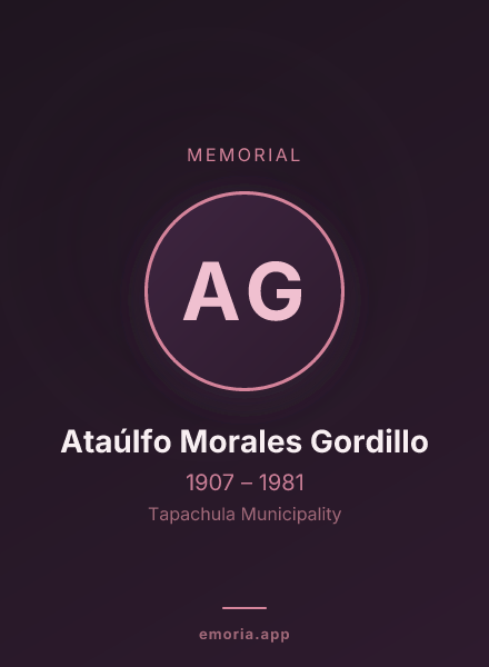Memorial portrait of Ataúlfo Morales Gordillo