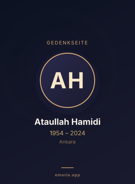 Gedenkportrait von Ataullah Hamidi