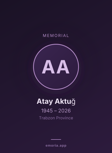 Memorial portrait of Atay Aktuğ