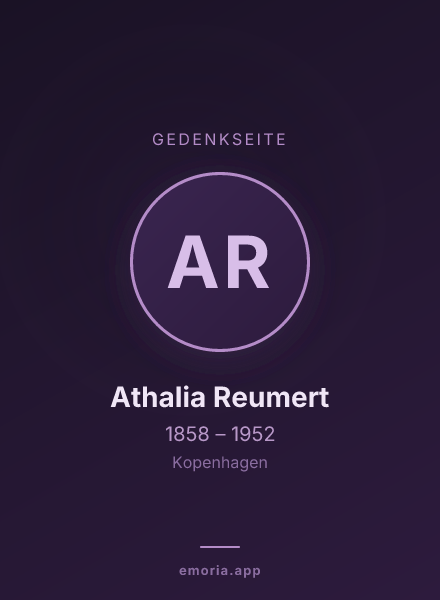 Gedenkportrait von Athalia Reumert