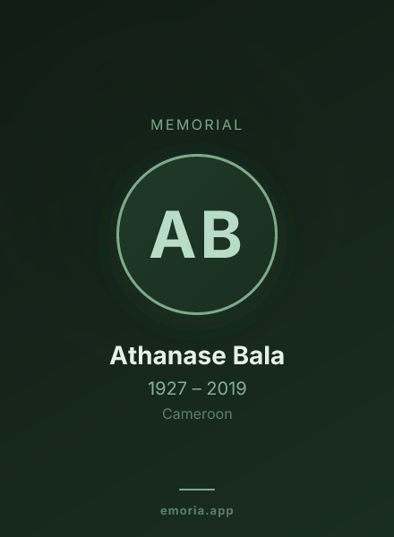 Memorial portrait of Athanase Bala