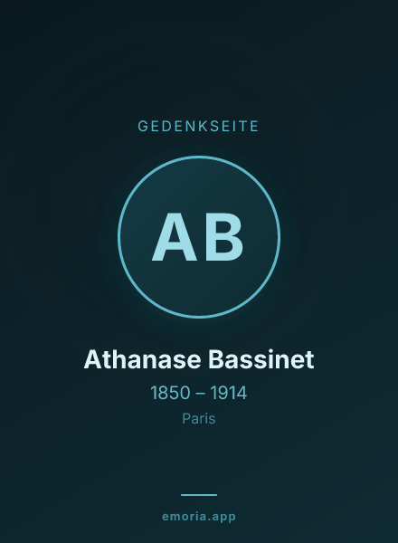 Gedenkportrait von Athanase Bassinet