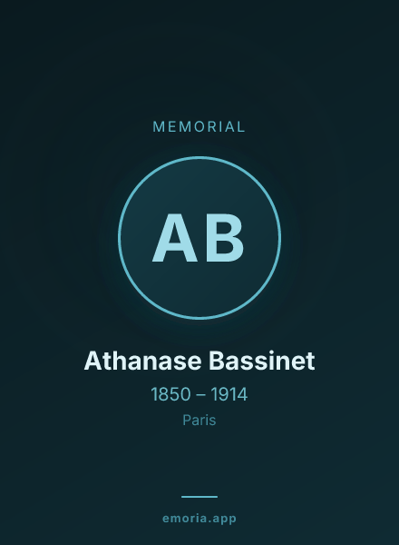 Memorial portrait of Athanase Bassinet