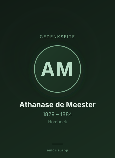 Gedenkportrait von Athanase de Meester