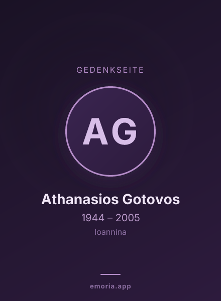 Gedenkportrait von Athanasios Gotovos