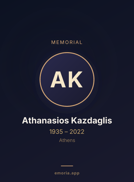 Memorial portrait of Athanasios Kazdaglis