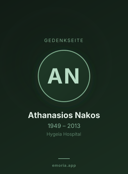 Gedenkportrait von Athanasios Nakos