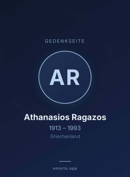 Gedenkportrait von Athanasios Ragazos