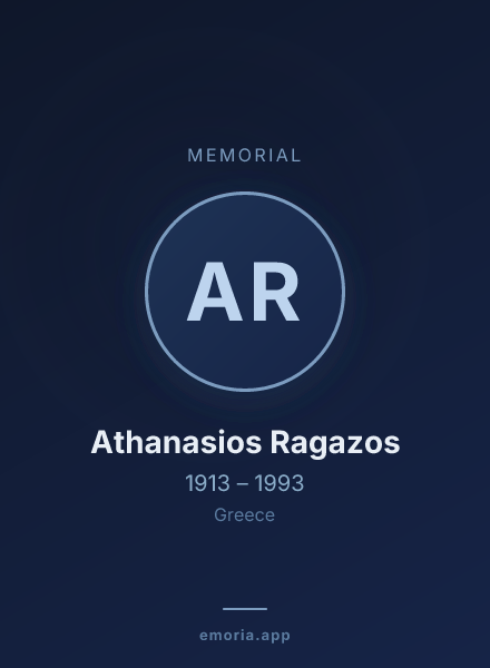 Memorial portrait of Athanasios Ragazos