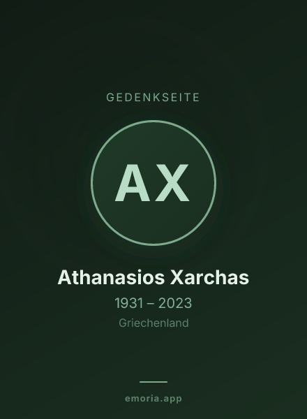 Gedenkportrait von Athanasios Xarchas