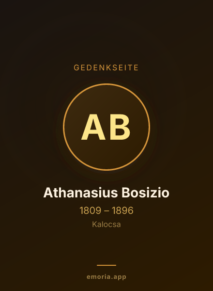 Gedenkportrait von Athanasius Bosizio