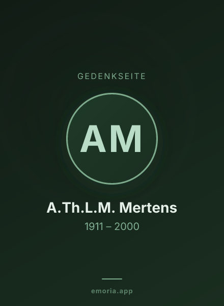 Gedenkportrait von A.Th.L.M. Mertens
