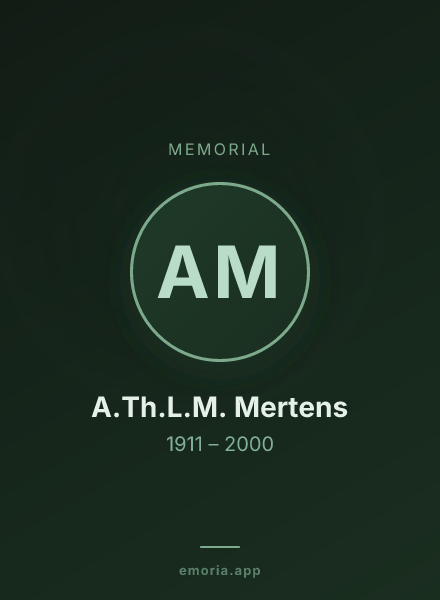 Memorial portrait of A.Th.L.M. Mertens