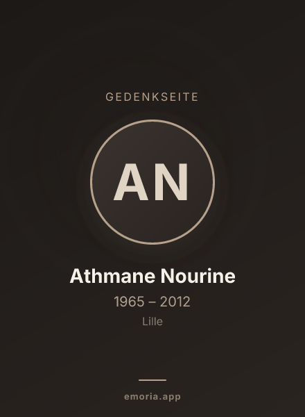 Gedenkportrait von Athmane Nourine