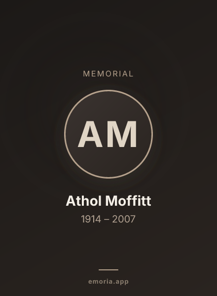 Memorial portrait of Athol Moffitt