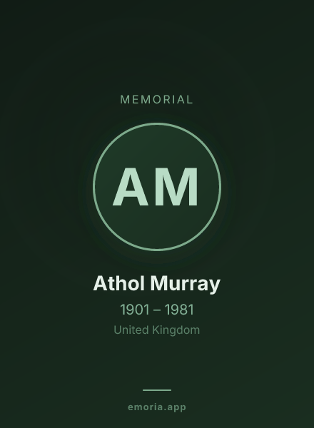 Memorial portrait of Athol Murray