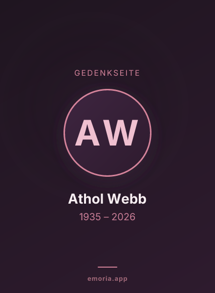 Gedenkportrait von Athol Webb