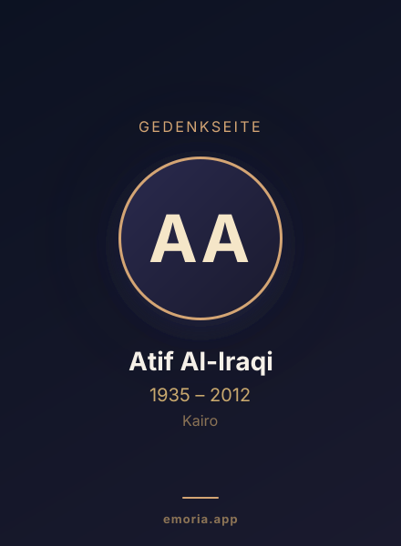 Gedenkportrait von Atif Al-Iraqi