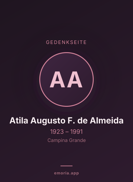 Gedenkportrait von Atila Augusto F. de Almeida