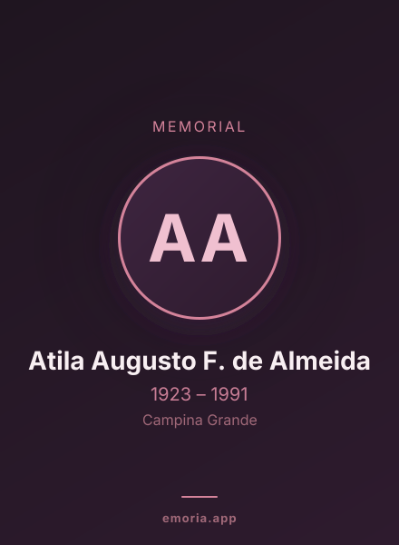 Memorial portrait of Atila Augusto F. de Almeida