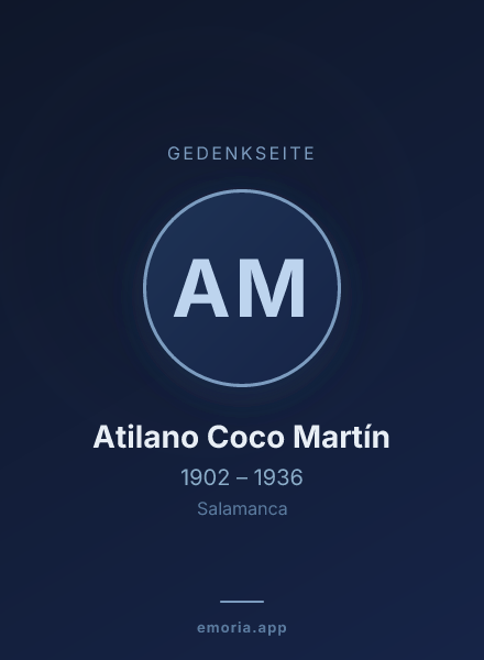 Gedenkportrait von Atilano Coco Martín