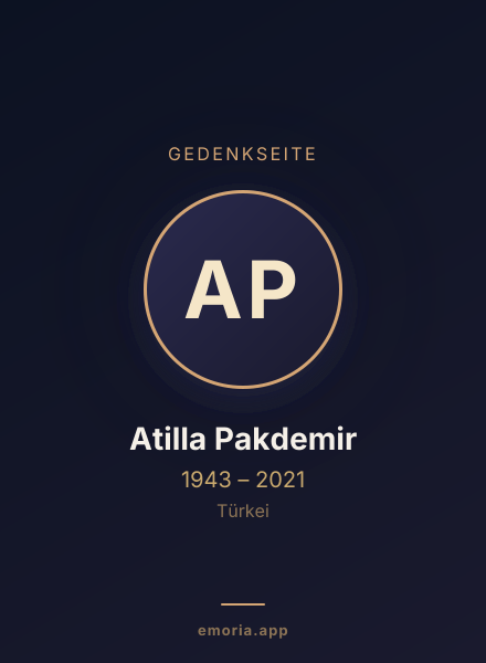 Gedenkportrait von Atilla Pakdemir