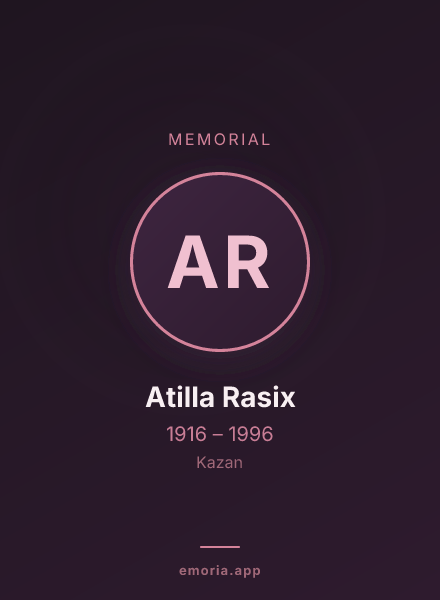 Memorial portrait of Atilla Rasix