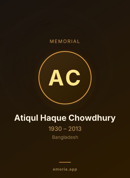 Memorial portrait of Atiqul Haque Chowdhury