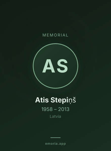 Memorial portrait of Atis Stepiņš