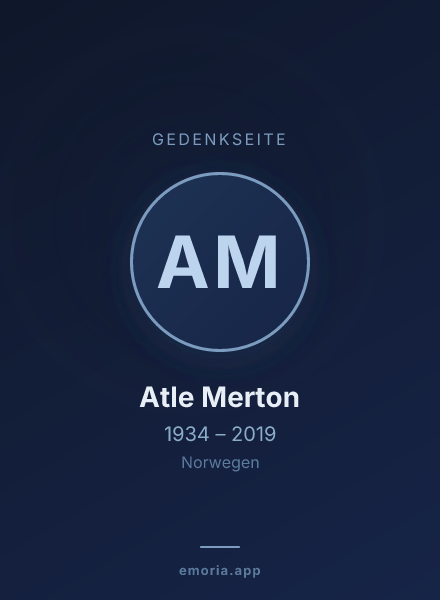 Gedenkportrait von Atle Merton