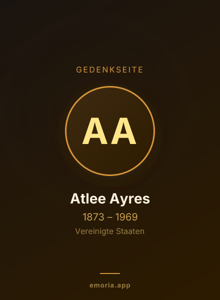 Gedenkportrait von Atlee Ayres
