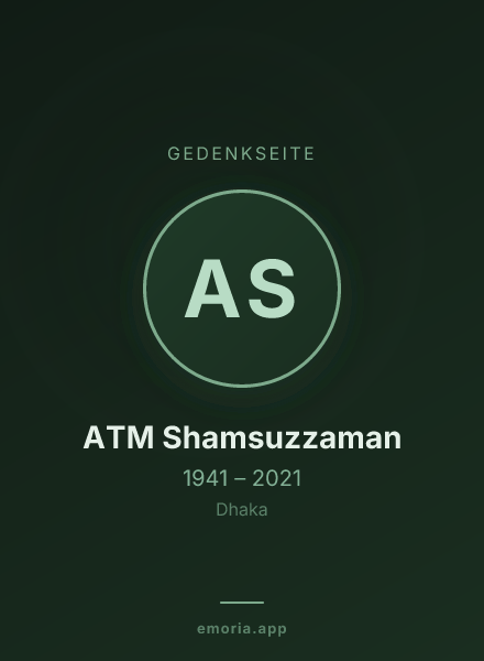 Gedenkportrait von ATM Shamsuzzaman