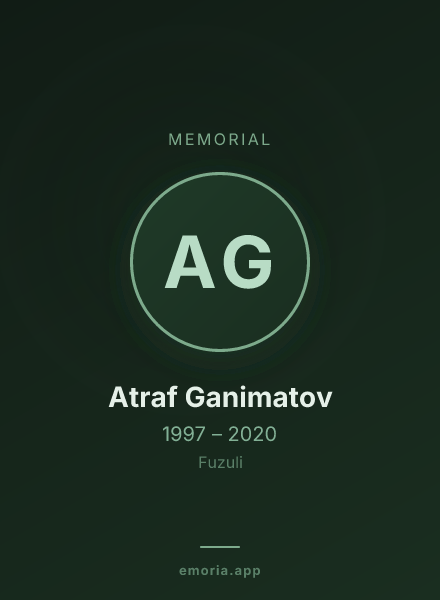 Memorial portrait of Atraf Ganimatov