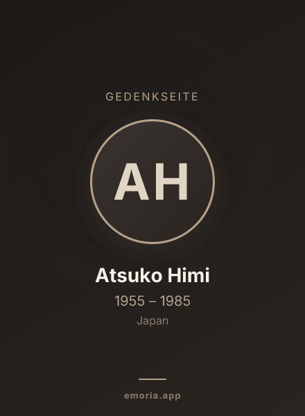 Gedenkportrait von Atsuko Himi