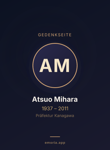 Gedenkportrait von Atsuo Mihara