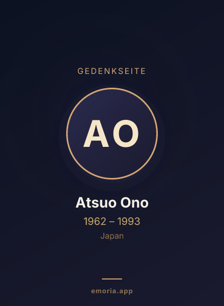 Gedenkportrait von Atsuo Ono
