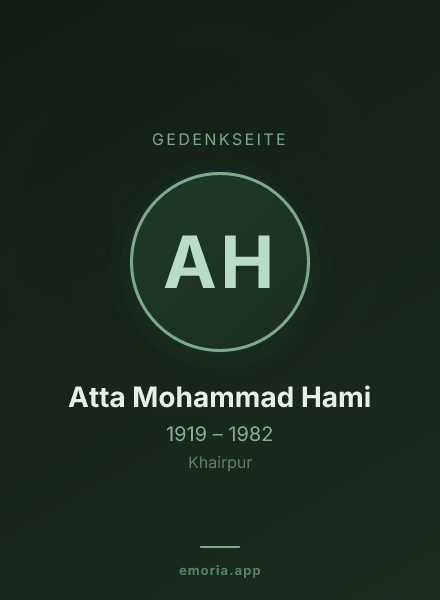 Gedenkportrait von Atta Mohammad Hami
