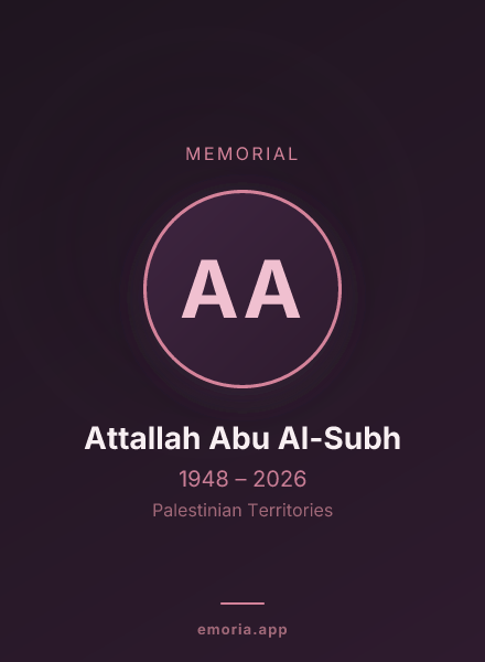 Memorial portrait of Attallah Abu Al-Subh