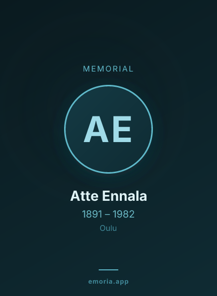 Memorial portrait of Atte Ennala