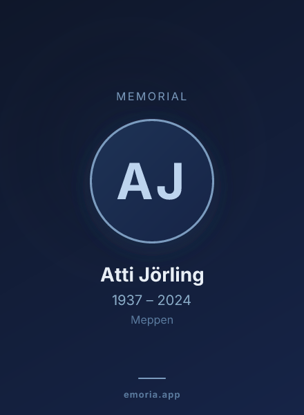 Memorial portrait of Atti Jörling