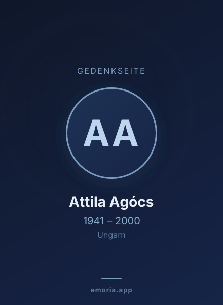 Gedenkportrait von Attila Agócs